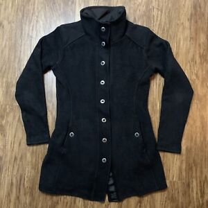 Kuhl Savina Alfpaca Jacket Womens Size Medium Button Sweater Fleece Black Coat