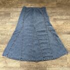 Sonoma Jean Skirt Womens Size 10 Blue Denim Maxi Modest A Line 29x34.5 NO Slit