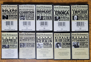Classical Cassette Lot 10 Tapes CBS Great Performances  Beethoven Mozart Haydn