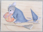 House Mouse Designs Wooden Stamp WITCH WAY TO THE CANDY  2008 by Stampabilities