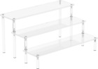 Aredpoook Acrylic Display Risers, 3 Tier Perfume Organizer Stand, Clear Cupcake