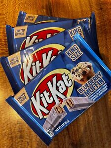KitKat Limited Edition KING SIZE 3oz Blueberry Muffin Candy Bars Lot of 4 Each!