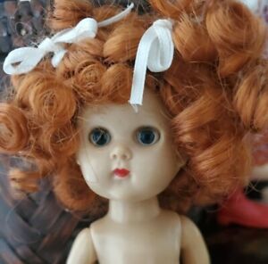 Red Doll WIG Fits Ginny Ginger Bisque Compo Smakk Girl Dolls  (no doll)