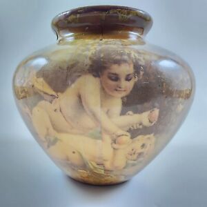 New ListingBeautiful Antique Cherubs / Angels Porcelain Vase