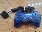 New ListingSony PlayStation 2 PS2 Ocean Blue Clear Controller DualShock OEM SCPH-10010