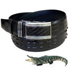 Black Men's Belt Genuine Crocodile Alligator Hornback Skin Leather Belt Handmade
