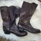 Naturalizer's Designer Style, Leather Plus Size Wide Calf Women's Boots Size 10