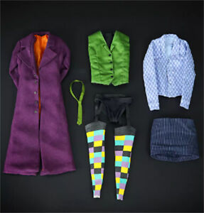 1/6 Scale Female Joker Sodier Clothes Suit Coat Shirt Skirt Socks for 12'' Doll