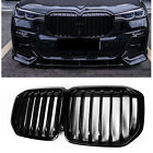 Gloss Black Front Kidney Grille Mesh For BMW X7 G07 2019-2022 2020 1pc