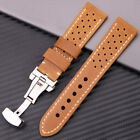 Genuine Leather Watch Band Bracelet 20 22 24mm Cowhide Strap Deployment Clasp
