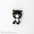 Littlest Pet Shop LPS #55 Tuxedo Black & White Cat Green Eyes Hasbro Authentic