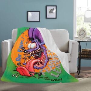 Vintage Style Rat Fink Tough as Nails Fearless Ultra-Soft Micro Fleece Blanket