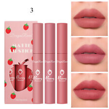 3PCS Liquid Lipstick Set Matte Velvet Non-stick Cup Lip Glaze Lip Gloss Makeup
