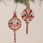 2 Johanna Parker Bethany Lowe Merrymint Ornaments Peppermint Christmas Candy Set