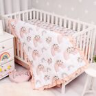 Boho Rainbow, 100% Organic Cotton 4-Piece Baby Girl Nursery Bedding Crib Set, Ba