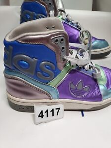Adidas Ecstasy HI Missy Elliott Purple Blue Metallic Sneakers Shoes Size US 6.5
