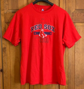 Men's Majestic Short Sleeve Red Boston Red Sox Cotton T-Shirt Tag Size XL