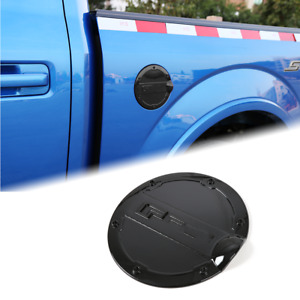 Gas Tank Cap Fuel Filler Door Cover Trim For Ford F150 15-20 Black Accessories (For: 2017 Ford F-150 XLT)