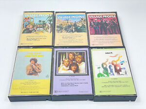 Lot of 6 Music Cassette Tapes 70's 1970's Pop Abba Village PeopleTom Jones Vtg
