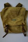 VINTAGE 60s Rucksack Backpack Heavy Canvas Leather Forestry Hiking Camping