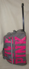 Victoria's Secret  LOVE PINK Grey ROLLING Carry ON Wheel DUFFLE BAG Luggage Read