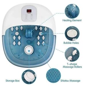 Foot Spa Massager  with Heat Bubbles Vibration Digital Temperature Control