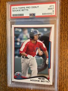 2014 topps pro debut #71 MOOKIE BETTS rookie card PSA 9