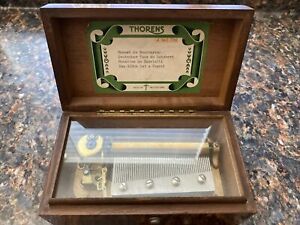 Vintage Swiss Thorens Pre Reuge  Music Box 50 key Plays 4 Songs J942-724 Tested!