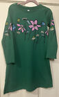 Tea Collection Dress - Green / Flowers - Girls Size 7 EUC  Free Shipping