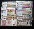 100 Different Foreig Banknotes Paper Money 50 Countries English Flags Collection