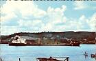 Prospect, ME Maine ESSO OIL TANKER SHIP KARACHI Penobscot River ca1950s Postcard