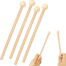 4 Pcs Wood Percussion Sticks Xylophone Mallets 8 Inch Mallets Bass Mallets Glock