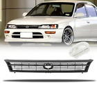 For 1993-1997 Toyota Corolla Front Bumper Hood Grille JDM Black Logo Crown Grill (For: Toyota Corolla)