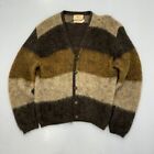 Vintage 50s 60s Atkinson Mohair Shaggy Cardigan Sweater Grunge Kurt Cobain Sz M