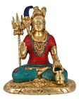 Lord Shiv Statue Handcrafted Brass Elegant Shiva Standing Figurine Sculpture.