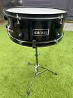Mirage 14''x 5.5'' Snare Drum in Black with Stand | Black hardware