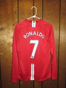 Authentic Original Nike 2007 2009 Manchester United long Sleeve Jersey Kit M