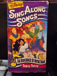 Disney Sing Along Songs Topsy Turvy Hunchback of Notre Dame (VHS, 1996)
