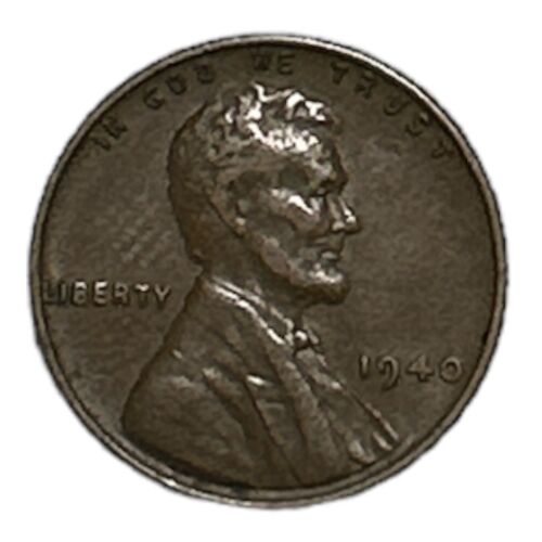 1940 Wheat Penny Cent No Mint Mark Rare Coin