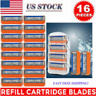 16PCS for Gillette Fusion 5-Layer Men's Razor Blade Refills Orange in stock US