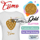 Gold Glitter Heat Transfer Vinyl HTV T-Shirt 20