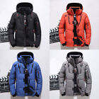 Mens WinterWarm Duck Down Jacket Ski Snow Thick Hooded Puffer Coat Parka Quilted