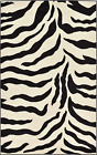 Wildlife Collection Animal Inspired with Zebra Design Area Rug, 5 Ft X 8 Ft, Ivo