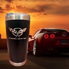 Corvette Logo 20oz – 2 Sided Lasered Insulated Tumbler –with Name