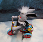 New ListingVintage Japan Wind-Up Custom Bunny Rabbit Riding Tricycle with Bell