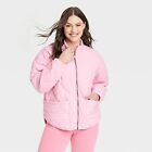 Women's Quilted Puffer Jacket - All In Motion Pink XXL
