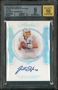 New Listing2020 Flawless Justin Herbert Rookie Signatures Silver /20 BGS 9 10 Auto