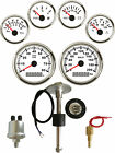 6 Gauge Set with Senders 200KM/H GPS Speedometer Tacho Fuel Volts Oil Temp White