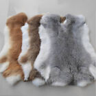 5PCS Real Natural Rabbit Skin Pelts Fur Hides Soft Leather Mats Tanned Craft DIY