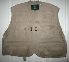Orvis fly fishing beige cotton tackle vest, size Large